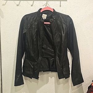 Halogen Leather Jacket - Black - Size Small,